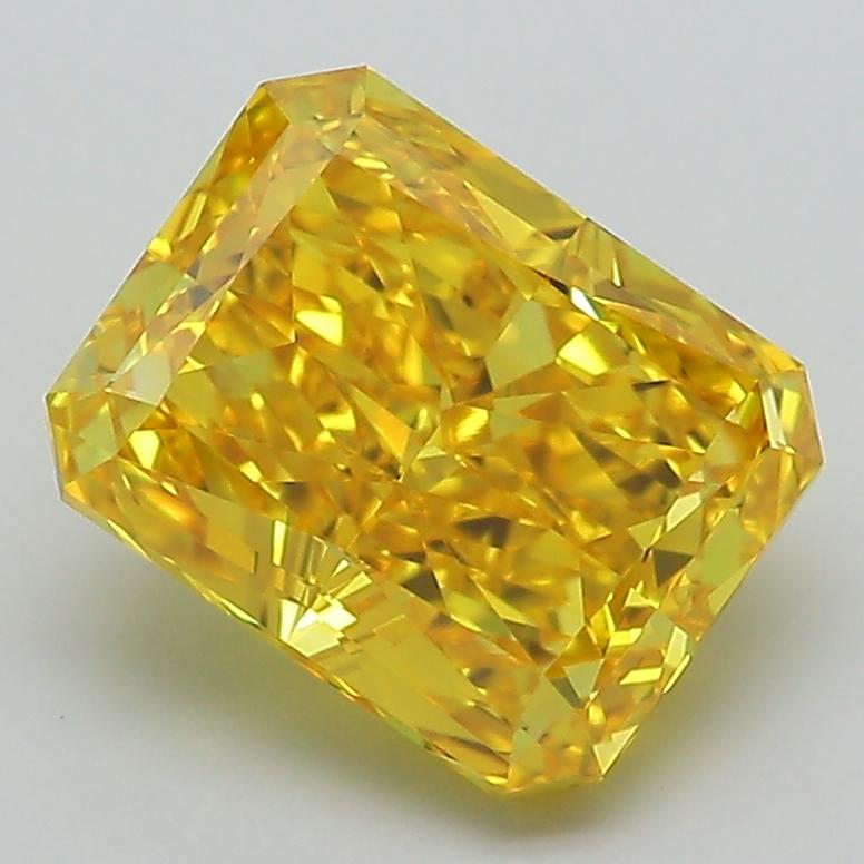 2.69 Ct. Fancy Vivid Yellow Radiant Lab Grown Diamond