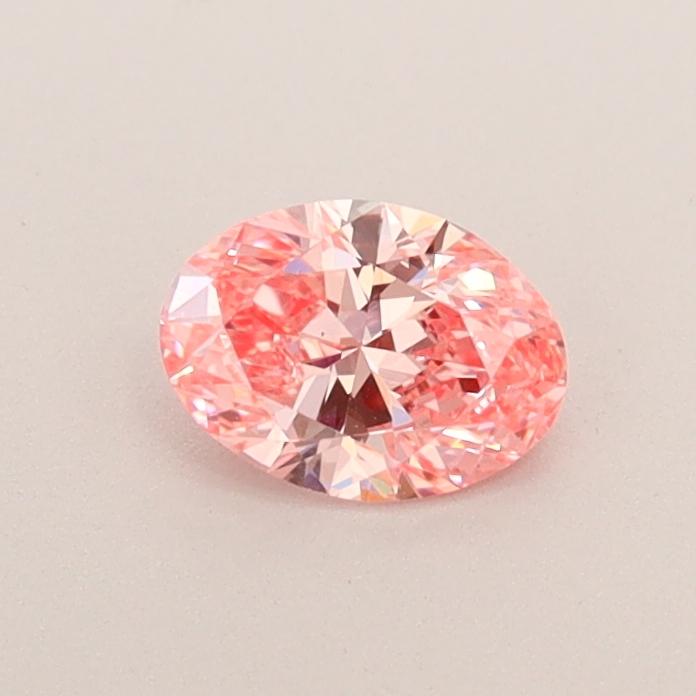 0.39 Ct. Fancy Intense  Pink Oval Lab Grown Diamond