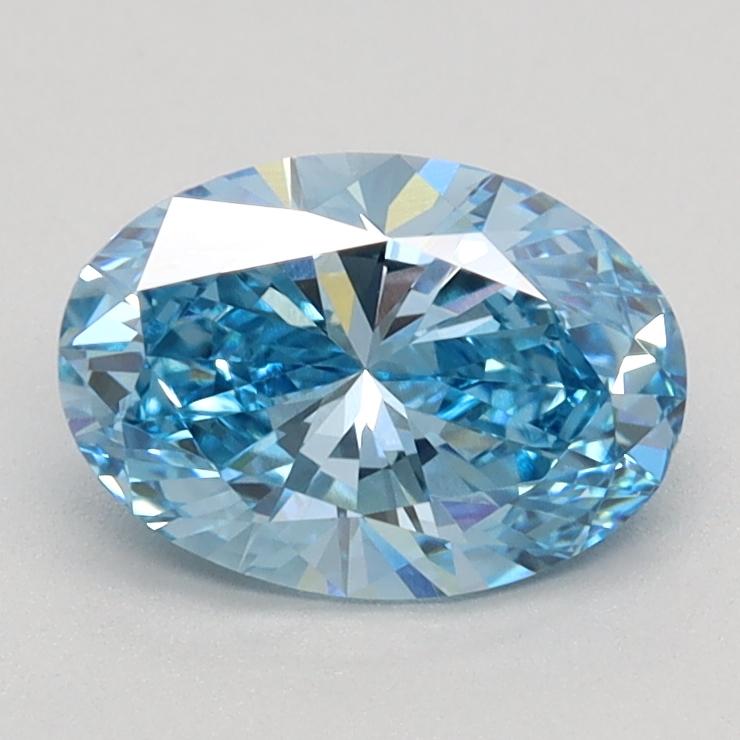 1.03 Ct. Fancy Vivid Blue Oval Lab Grown Diamond