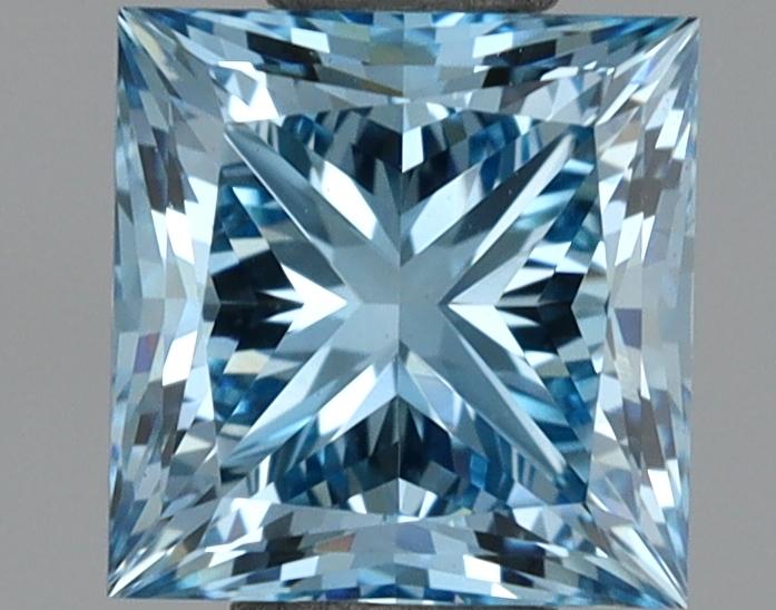 1.14 Ct. Fancy Vivid Blue Princess Lab Grown Diamond