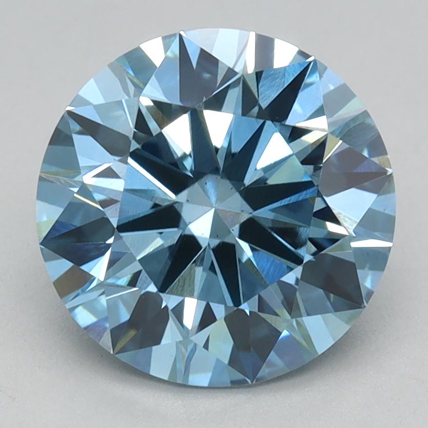 2.09 Ct. Fancy Vivid Blue Round Lab Grown Diamond