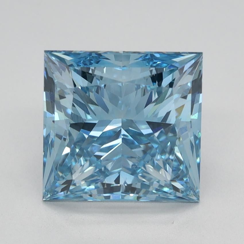 2.81 Ct. Fancy Vivid Blue Princess Lab Grown Diamond