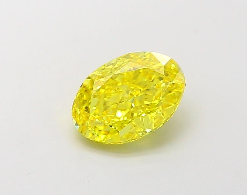 1.1 Ct. Fancy Vivid  Yellow Oval Lab Grown Diamond