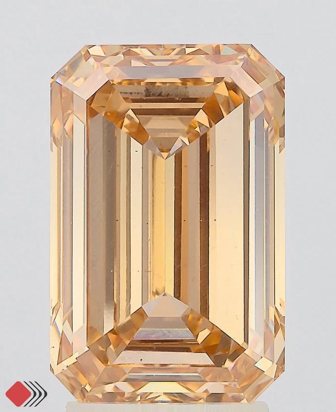4.01 Ct. Fancy Intense Yellowish Orange Emerald Lab Grown Diamond
