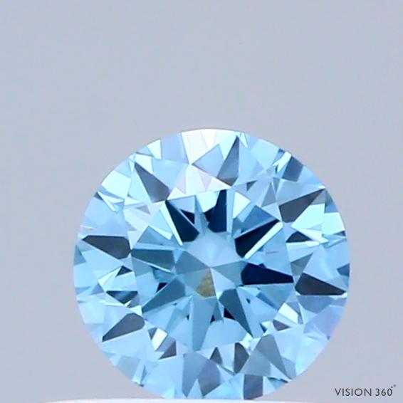 0.35 Ct. Fancy Vivid Blue Round Lab Grown Diamond