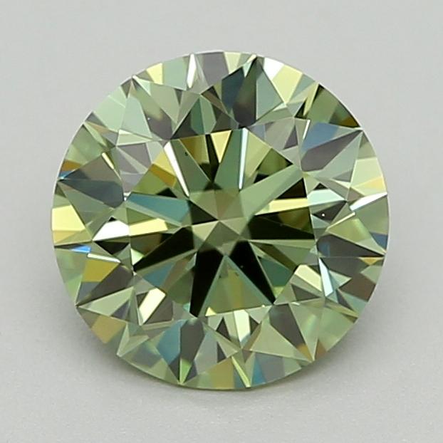 1.00 Ct. Fancy Vivid  Green Round Lab Grown Diamond