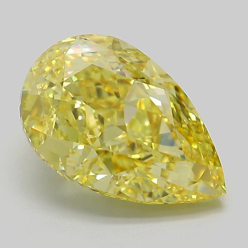 5.25 Ct. Fancy Intense Yellow Pear Lab Grown Diamond