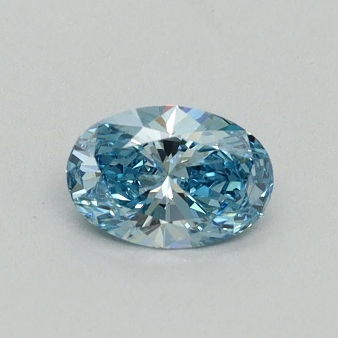 0.35 Ct. Fancy Vivid Blue Oval Lab Grown Diamond