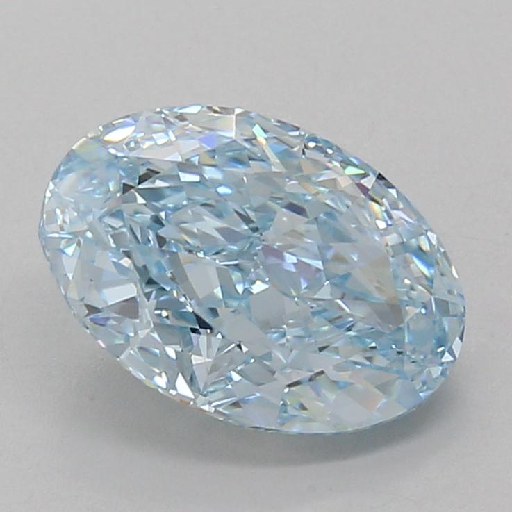 3.09 Ct. Fancy Vivid Blue Oval Lab Grown Diamond