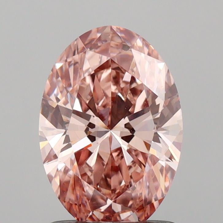 1.11 Ct. Fancy Intense Brownish Pink Oval Lab Grown Diamond