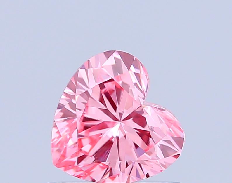 0.70 Ct. Fancy Vivid Pink Heart Lab Grown Diamond