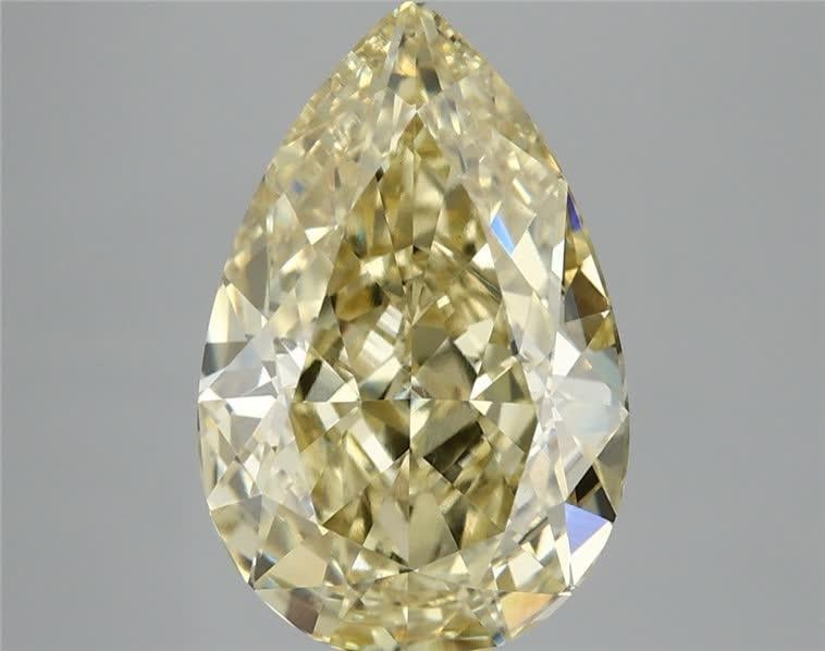 4.57 Ct. Fancy Intense Yellow Pear Lab Grown Diamond