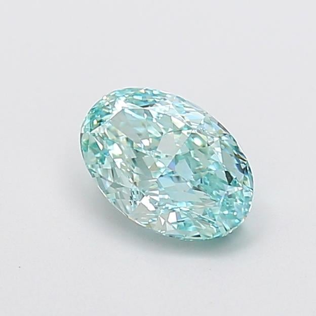 1.19 Ct. Fancy Intense  Green Oval Lab Grown Diamond