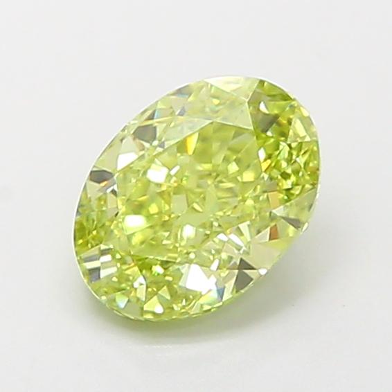 1.51 Ct. Fancy Intense Greenish Yellow Oval Lab Grown Diamond