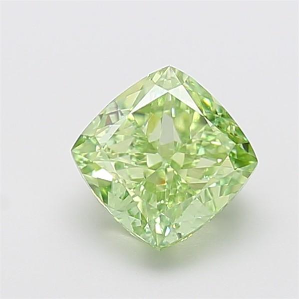 2.20 Ct. Fancy Vivid  Green Cushion Lab Grown Diamond