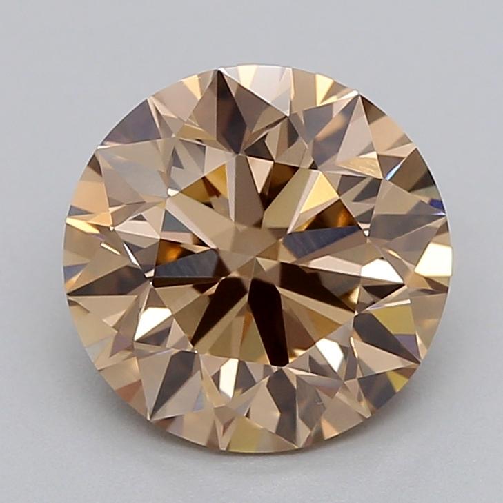 1.51 Ct. Fancy Light  Brown Round Lab Grown Diamond