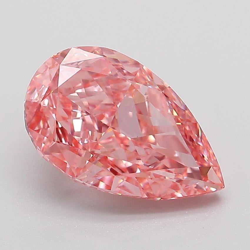 3.04 Ct. Fancy Vivid Pink Pear Lab Grown Diamond