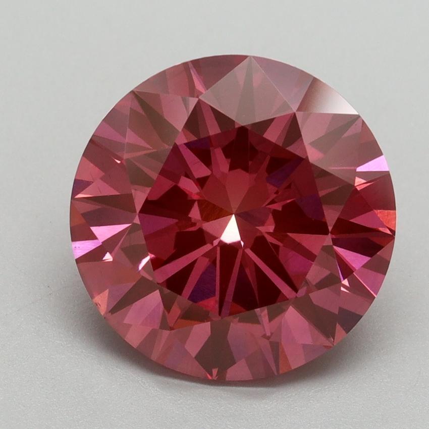 5.08 Ct. Fancy Vivid Red Round Lab Grown Diamond