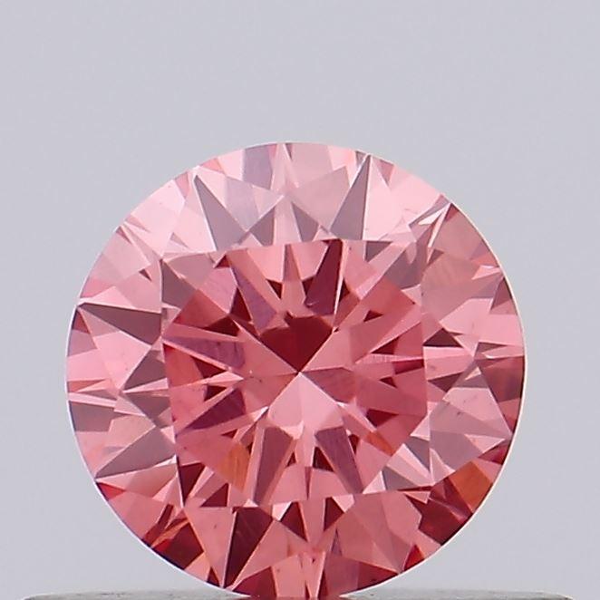 0.41 Ct. Fancy Vivid Pink Round Lab Grown Diamond
