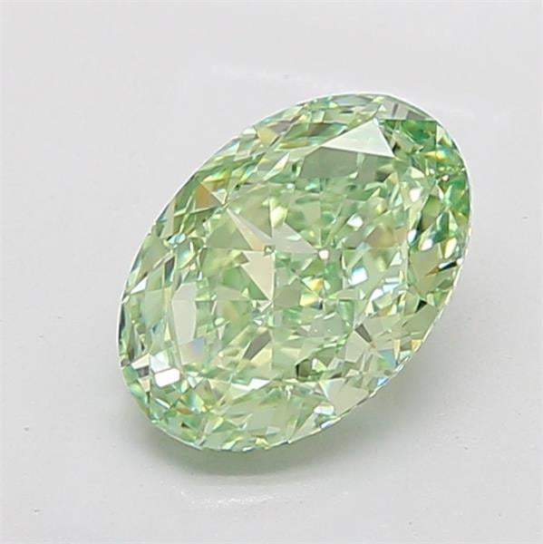 3.05 Ct. Fancy Vivid Green Oval Lab Grown Diamond