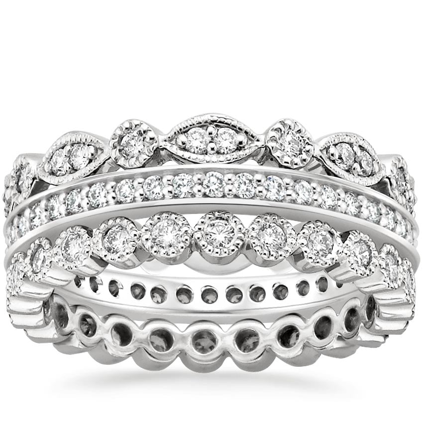 eternity diamond ring stack