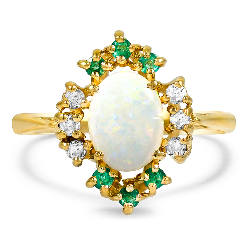 Retro Opal Cocktail Ring