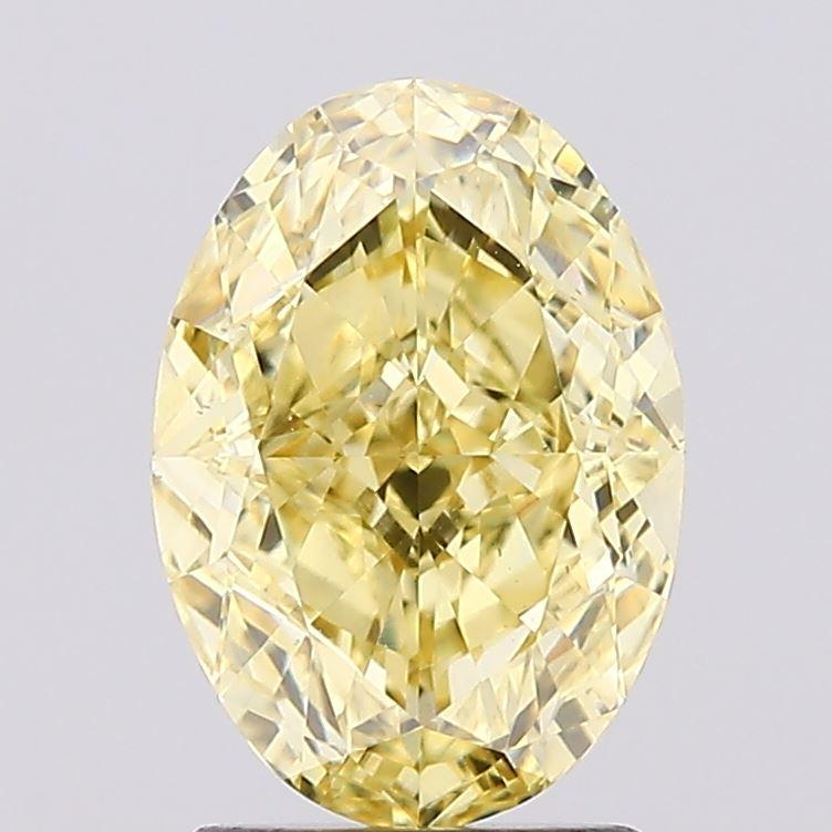 2.10 Ct. Fancy Intense Yellow Oval Lab Grown Diamond