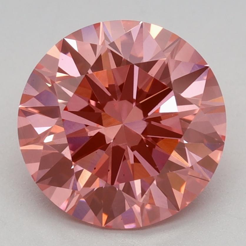 2.15 Ct. Fancy Vivid Pink Round Lab Grown Diamond