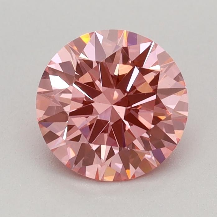 0.72 Ct. Fancy Vivid Pink Round Lab Grown Diamond