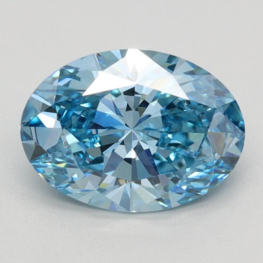 1.5 Ct. Fancy Vivid Blue Oval Lab Grown Diamond