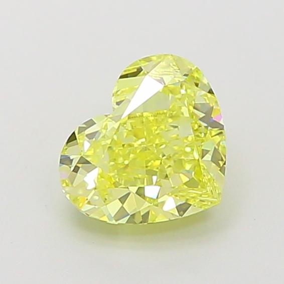 1.24 Ct. Fancy Vivid Yellow Heart Lab Grown Diamond