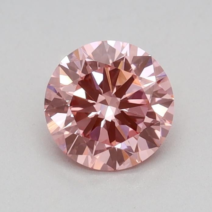 0.47 Ct. Fancy Vivid Pink Round Lab Grown Diamond