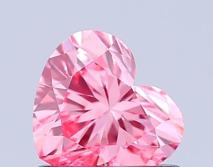 0.78 Ct. Fancy Vivid Pink Heart Lab Grown Diamond