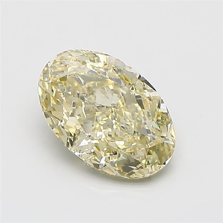 2.01 Ct. Fancy Light  Yellow Oval Lab Grown Diamond