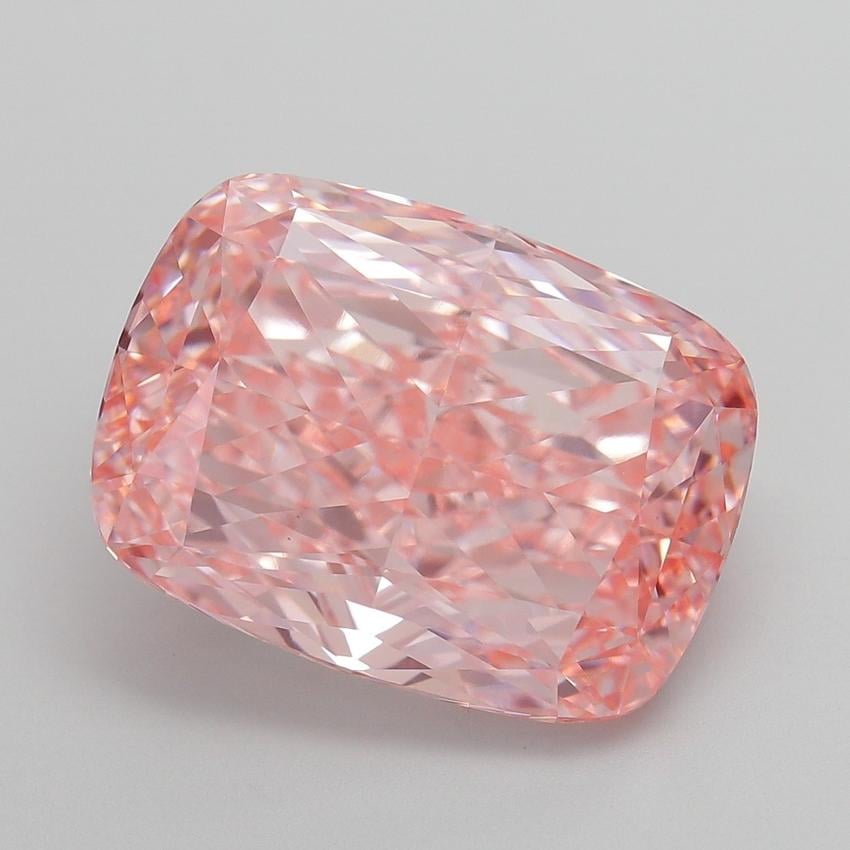 10.65 Ct. Fancy Vivid Pink Cushion Lab Grown Diamond