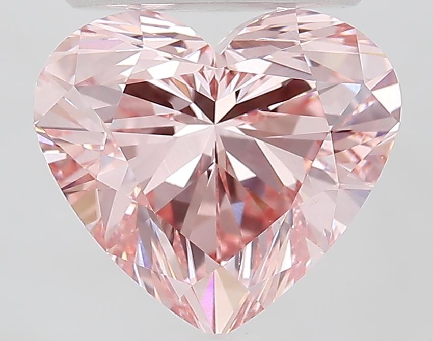 2.90 Ct. Fancy Vivid Pink Heart Lab Grown Diamond