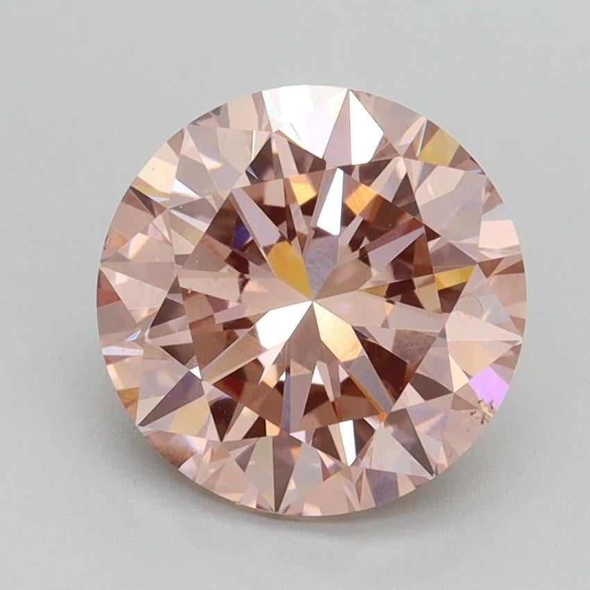2.70 Ct. Fancy Intense Pink Round Lab Grown Diamond