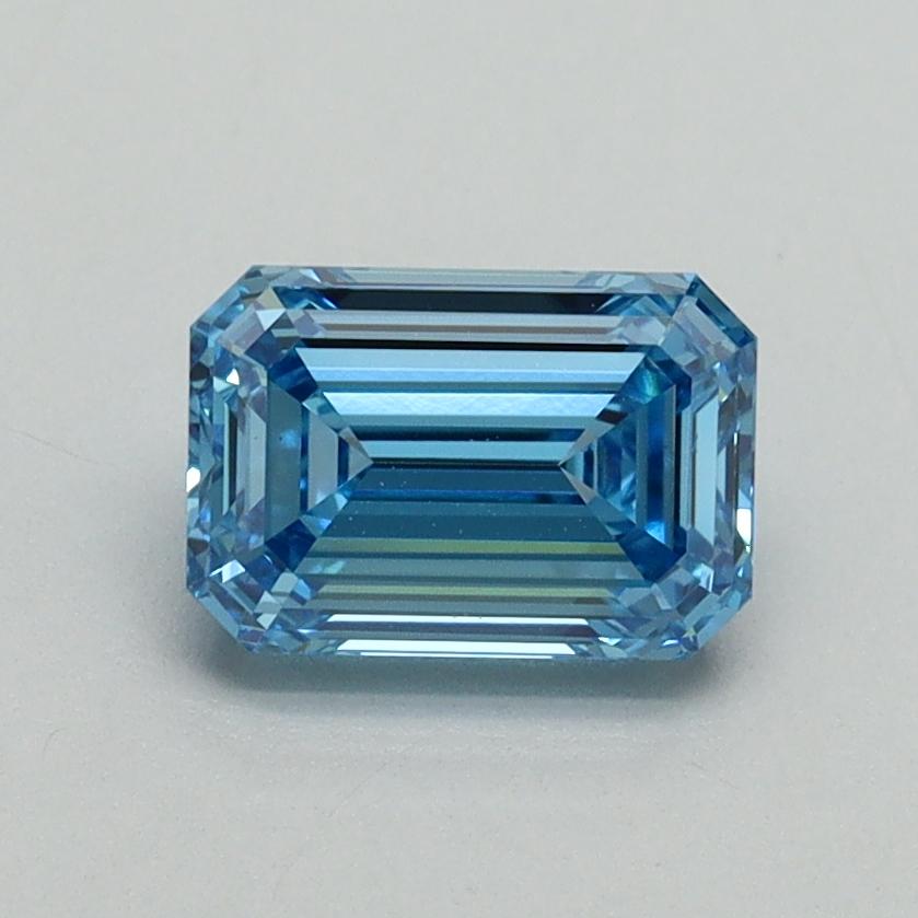 1.08 Ct. Fancy Vivid Blue Emerald Lab Grown Diamond