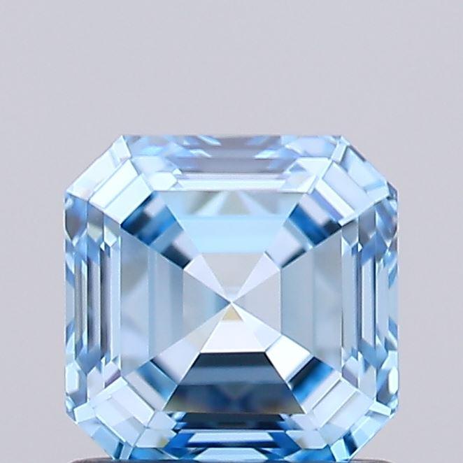 1.03 Ct. Fancy Vivid Blue Asscher Lab Grown Diamond
