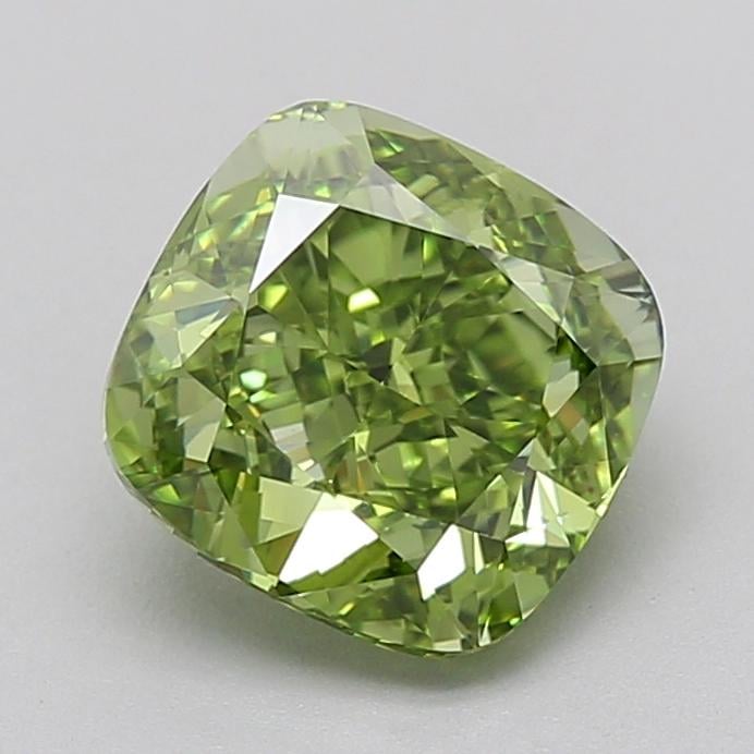 2.01 Ct. Fancy Green Cushion Lab Grown Diamond