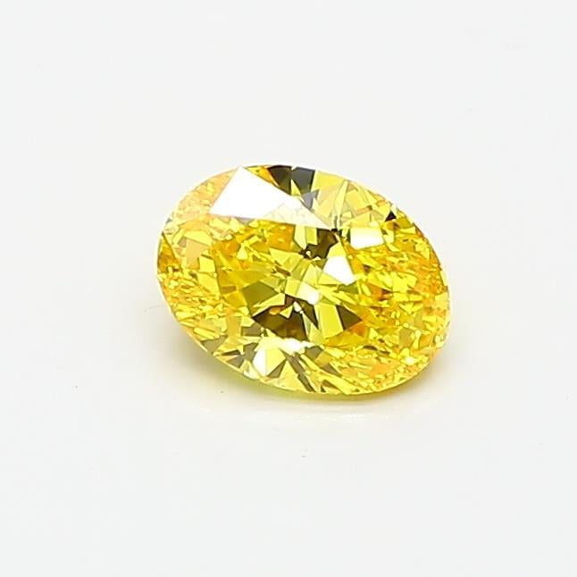 0.44 Ct. Fancy Vivid Yellow Oval Lab Grown Diamond