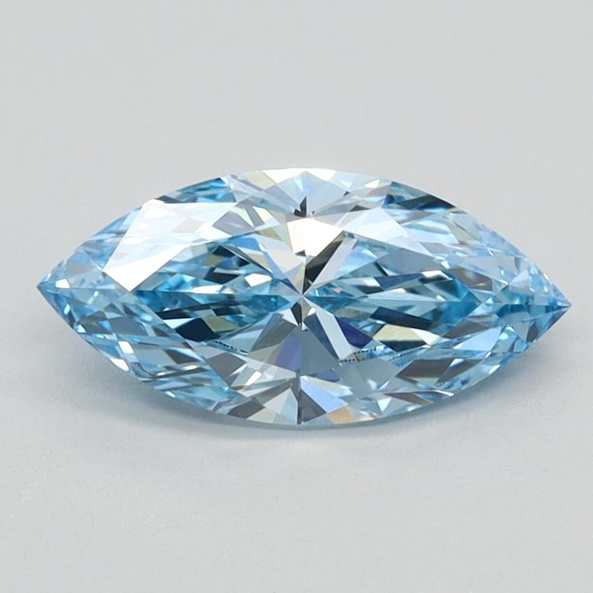 0.89 Ct. Fancy Vivid Blue Marquise Lab Grown Diamond