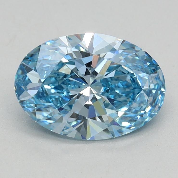 0.78 Ct. Fancy Vivid Blue Oval Lab Grown Diamond