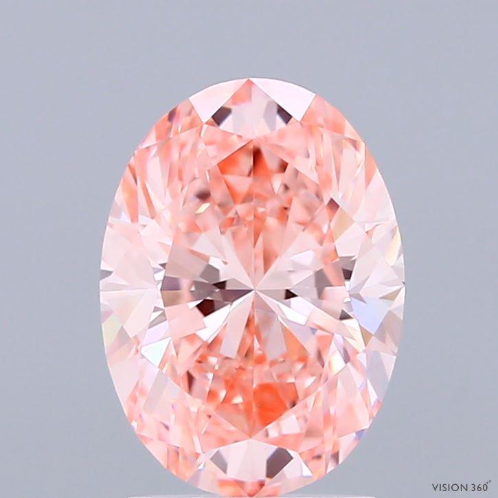 1.79 Ct. Fancy Vivid Pink Oval Lab Grown Diamond