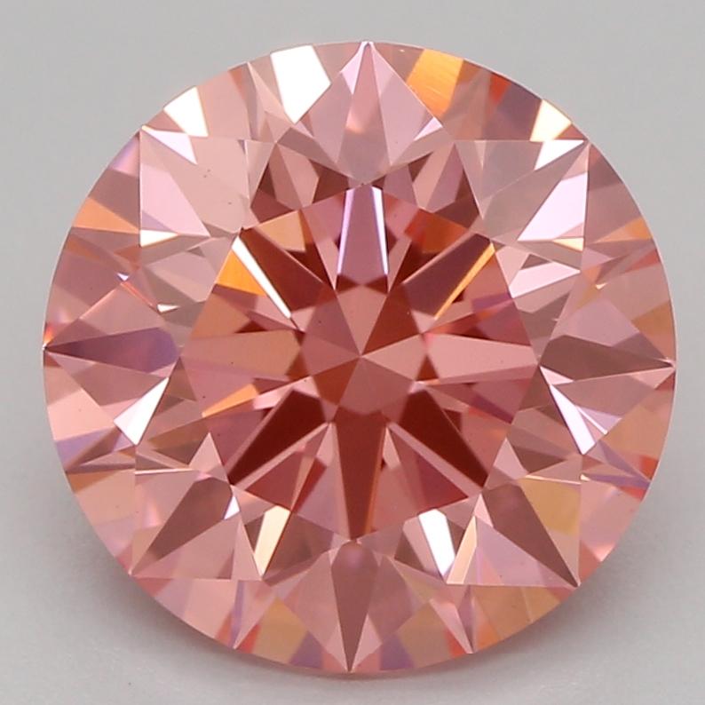 2.05 Ct. Fancy Vivid Pink Round Lab Grown Diamond