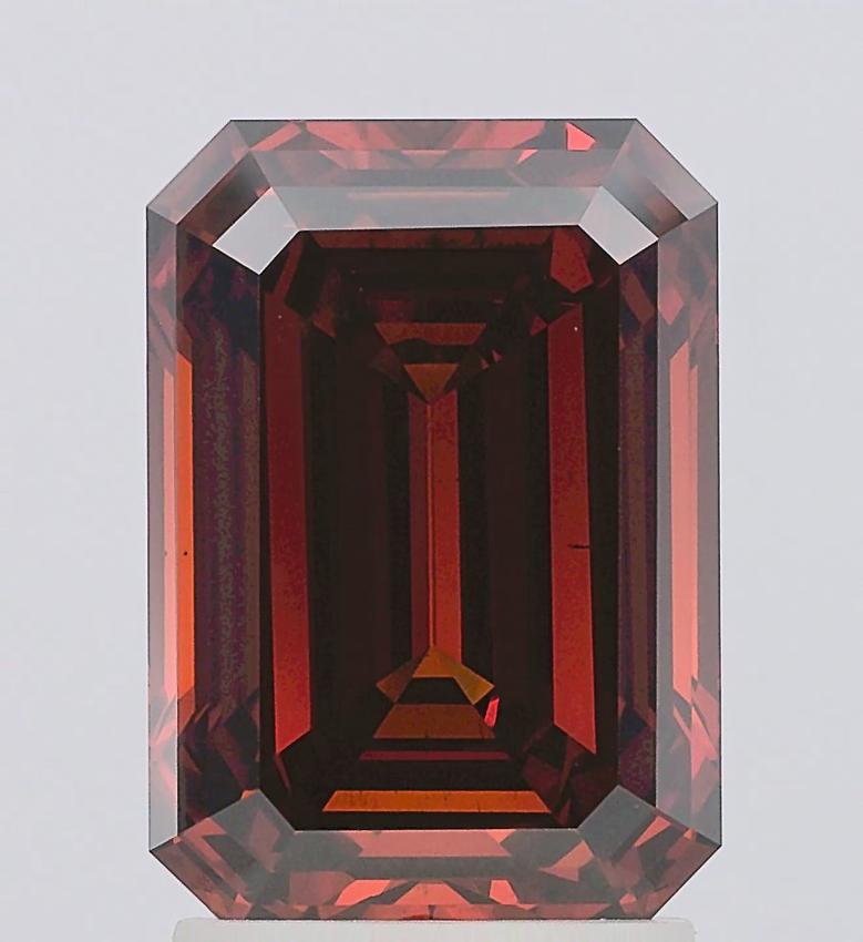 3.02 Ct. Fancy Deep Orange Emerald Lab Grown Diamond