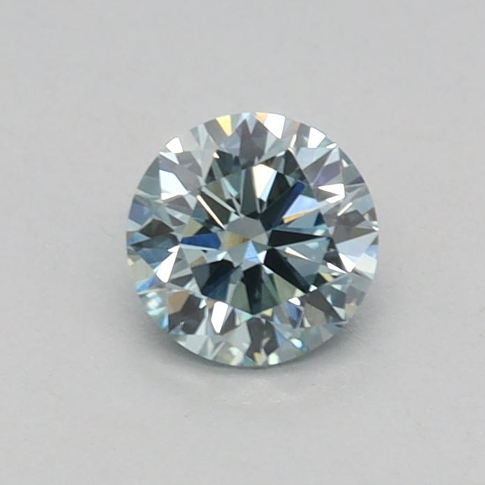 0.30 Ct. Fancy Intense Greenish Blue Round Lab Grown Diamond