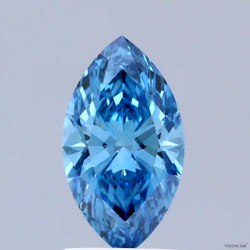 1.01 Ct. Fancy Vivid Blue Marquise Lab Grown Diamond