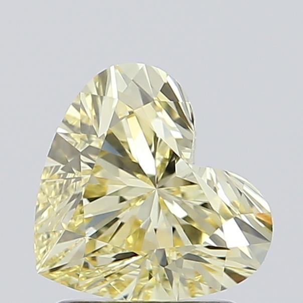 1.46 Ct. Fancy Light Yellow Heart Lab Grown Diamond