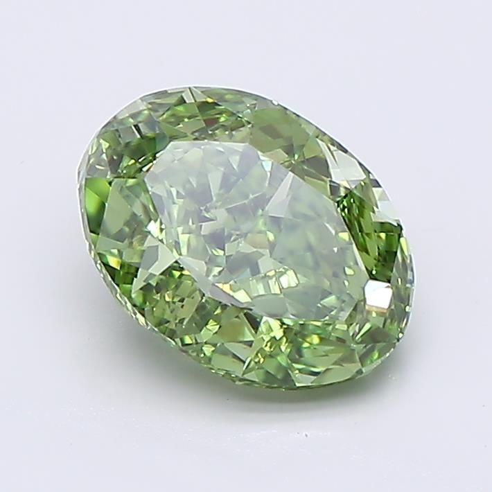 2.00 Ct. Fancy Vivid  Green Oval Lab Grown Diamond